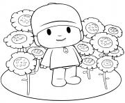 Coloriage le jardin de pocoyo