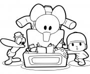 Coloriage le malle mystere pocoyo trouve des objets magnifique