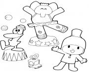 Coloriage pocoyo et ses amis au circle