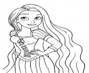 Coloriage belle princesse fille blonde raiponce