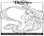 Coloriage disney raiponce discute avec son animal pascal