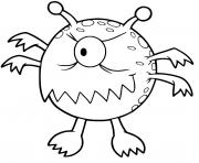 Coloriage monstre poisson