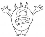 Coloriage monstre effrayant