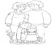 Coloriage famille de caillou