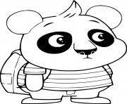 Coloriage Nico Panda with His Backpack