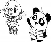 Coloriage Chip Pug and Nico Panda