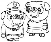 Coloriage chip et patate little momma pug et little poppa pug les parents de chip