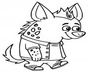 Coloriage chip et patate howie hyena la hyene