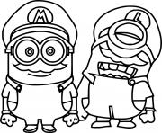 Coloriage Mario Minions