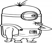 Coloriage Minion Whistling