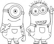 Coloriage Stuart and Phil Minions