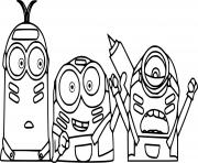 Coloriage Three Minions