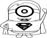 Coloriage Minion Superman