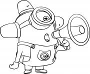 Coloriage Carl Minion Fire Hydrant