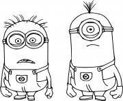 Coloriage Minions Surprised