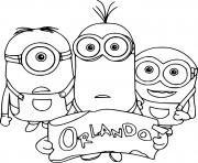 Coloriage Minions in Orlando