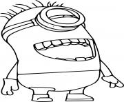 Coloriage One Eye Minion Laughing