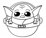 Coloriage Baby Yoda from the Mandalorian Fortnite Season 5