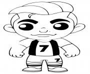 Coloriage cristiano ronaldo cartoon 7 juventus