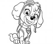 Coloriage Stella Pat Patrouille Skye Paw Patrol