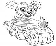 Coloriage stella moto rapide sky moto pups