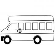 Coloriage autobus pour ecoliers