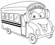 Coloriage autobus scolaire ms