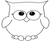 Coloriage hibou chouette simple facile maternelle