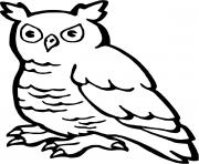 Coloriage un hibou grand duc a colorier