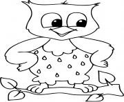 Coloriage un hibou deplumee