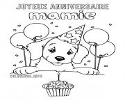 Coloriage joyeux anniversaire mamie