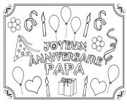 Coloriage joyeux anniversaire papa fete des peres