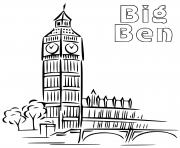 Coloriage big ben grande cloche