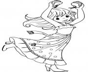 Coloriage danseuse espagnole