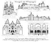 Coloriage imagier espagne monuments celebres cathedrales