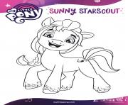 Coloriage sunny starscout aime aventure mlp 5