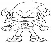 Coloriage fusion sonic flash