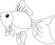 Coloriage goldfish est un poisson rouge