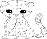 Coloriage guepard mammifere vivant en afrique