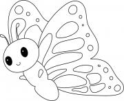 Coloriage papillon facile maternelle