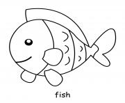 Coloriage poisson dans la mer