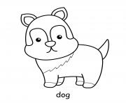 Coloriage chien mignon facile