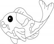 Coloriage poisson carpe koi