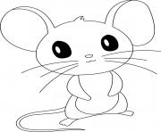 Coloriage souris adorable