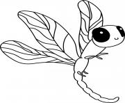 Coloriage libellule insecte