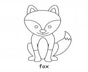 Coloriage renard roux mignon