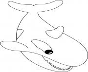 Coloriage baleine animal marin