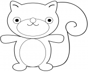 Coloriage ecureuil cartoon squirrel