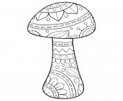 Coloriage champignon mandala