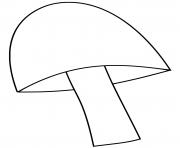 Coloriage mushroom champignon simple